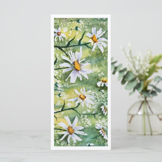 Mooie Daisies Waterverf Reus Bladwijzer (Staand voorkant)