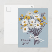 Mooie Daisy Boeket Aangepaste Dankjewel Briefkaart (Voorkant / Achterkant)