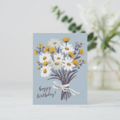 Mooie Daisy Boeket Aangepaste Verjaardagskaart Briefkaart (Staand voorkant)
