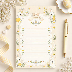 Mooie Daisy Bunny Gelinieerd Briefpapier