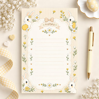 Mooie Daisy Bunny Gelinieerd Briefpapier