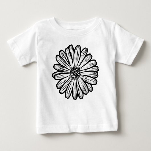 Mooie Daisy Flower, Halftone Illustratie (Voorkant)