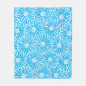 Mooie Daisy Flower, Halftone Illustratie Fleece Deken (Voorkant)
