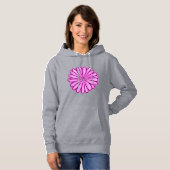 Mooie Daisy Flower, Halftone Illustratie Hoodie (Voorkant volledig)