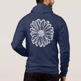 Mooie Daisy Flower, Halftone Illustratie Hoodie