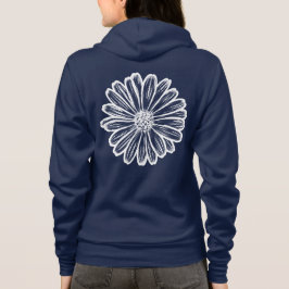 Mooie Daisy Flower, Halftone Illustratie Hoodie