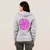 Mooie Daisy Flower, Halftone Illustratie Hoodie (Achterkant volledig)
