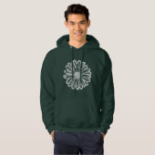 Mooie Daisy Flower, Halftone Illustratie Hoodie (Voorkant volledig)