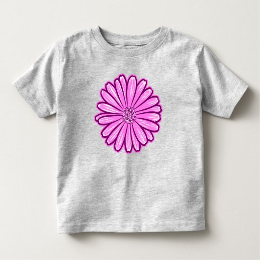 Mooie Daisy Flower, Halftone Illustratie Kinder Shirts (Voorkant)