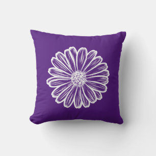 Mooie Daisy Flower, Halftone Illustratie Kussen