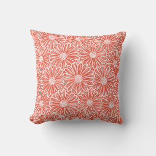 Mooie Daisy Flower, Halftone Illustratie Kussen