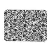 Mooie Daisy Flower, Halftone Illustratie Magneet (Horizontaal)