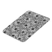 Mooie Daisy Flower, Halftone Illustratie Magneet (Linkerzijde)