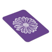 Mooie Daisy Flower, Halftone Illustratie Magneet (Rechterzijde)