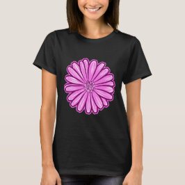 Mooie Daisy Flower, Halftone Illustratie T-shirt