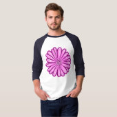 Mooie Daisy Flower, Halftone Illustratie T-shirt (Voorkant volledig)