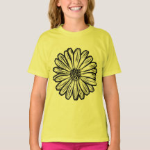 Mooie Daisy Flower, Halftone Illustratie