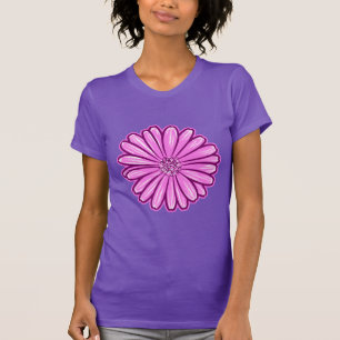 Mooie Daisy Flower, Halftone Illustratie T-shirt