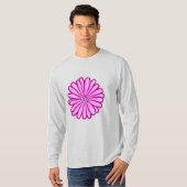 Mooie Daisy Flower, Halftone Illustratie T-shirt (Voorkant volledig)