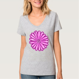 Mooie Daisy Flower, Halftone Illustratie T-shirt