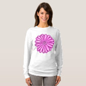Mooie Daisy Flower, Halftone Illustratie T-shirt (Voorkant volledig)