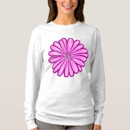 Mooie Daisy Flower, Halftone Illustratie T-shirt