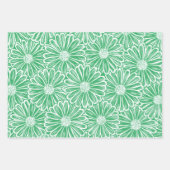 Mooie Daisy Flower Halftone Light Illustration Inpakpapier Vel (Voorkant 3)