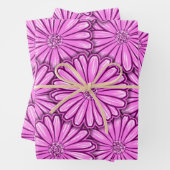 Mooie Daisy Flower Halftone Light Illustration Inpakpapier Vel (In situ)