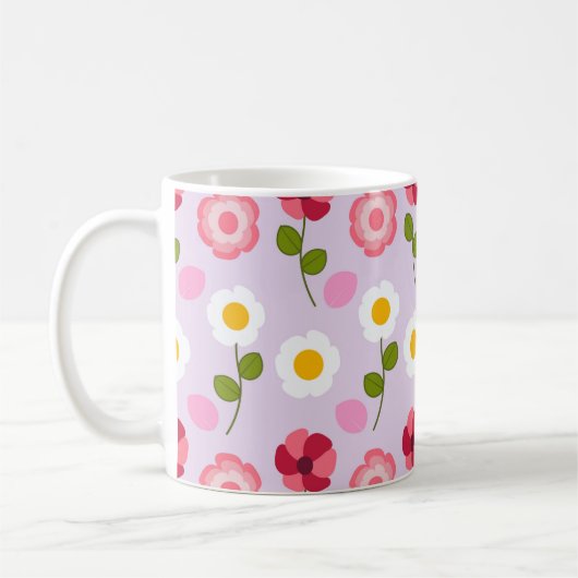 Mooie Daisy Flower Keramische Mok 11 oz (Links)
