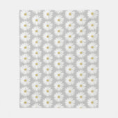 Mooie Daisy Flower op Light Grey Fleece Deken (Voorkant)