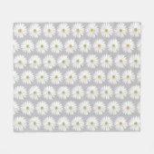 Mooie Daisy Flower op Light Grey Fleece Deken (Voorkant (Horizontaal))