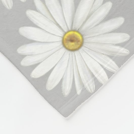Mooie Daisy Flower op Light Grey Fleece Deken (Hoek)