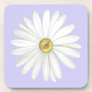 Mooie Daisy Flower op Light Periwinkle Bier Onderzetter