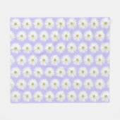 Mooie Daisy Flower op Light Periwinkle Fleece Deken (Voorkant (Horizontaal))
