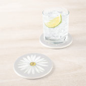 Mooie Daisy Flower op Light Silver Grey Zandsteen Onderzetter (Zijkant)