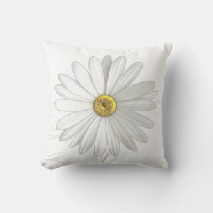 Mooie Daisy Flower op White Kussen
