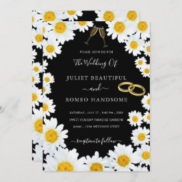 Mooie Daisy Flowers Love Wedding Invitation