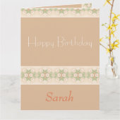 Mooie Daisy Patterned gevouwen Kaart (Gele Bloem)