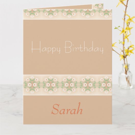 Mooie Daisy Patterned gevouwen Kaart (Gele Bloem)