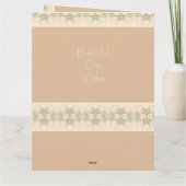 Mooie Daisy Patterned gevouwen Kaart (Achterkant)