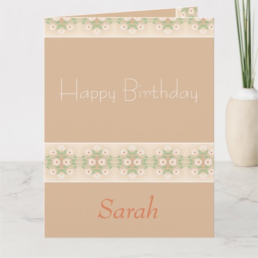 Mooie Daisy Patterned gevouwen Kaart (Voorkant)