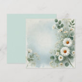 Mooie Daisy Rand Print Ontwerp Kaart (Voorkant / Achterkant)