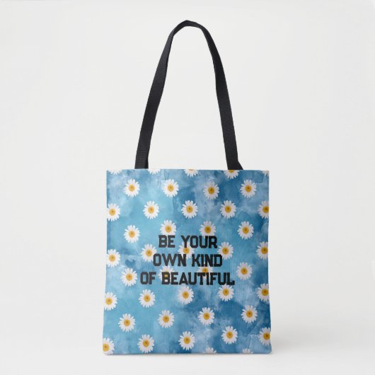 Mooie Daisy Waterverf Bloemenpatroon Canvas tas (Voorkant)