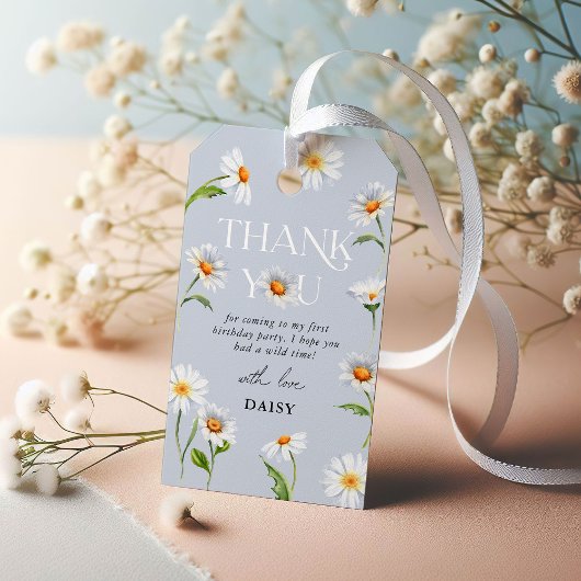 Mooie Daisy Wild, 11e verjaardag bedankt Cadeaulabel