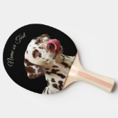 Mooie Dalmatian Dog Tan Brown Elegant Black Tafeltennisbatje (Zijkant)