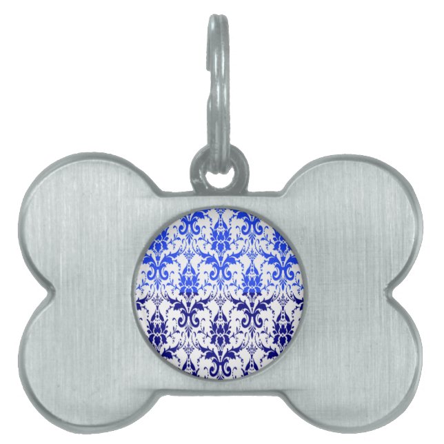 Mooie Damask Huisdieren Naamplaatje (voorkant)