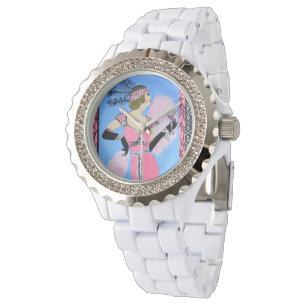 Mooie dame 2 dameshorloge horloge
