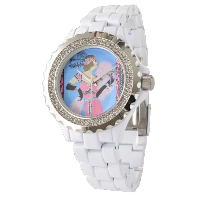 Mooie dame 2 dameshorloge horloge (Gekanteld)