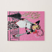 Mooie dame 2 puzzels (Horizontaal)