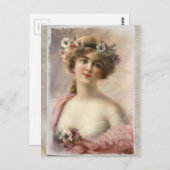 -mooie dame briefkaart (Voorkant / Achterkant)